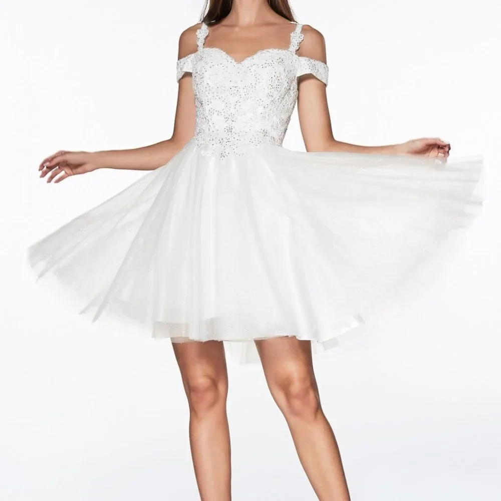 Off Shoulder Sweetheart Neck Prom Dress CD0132